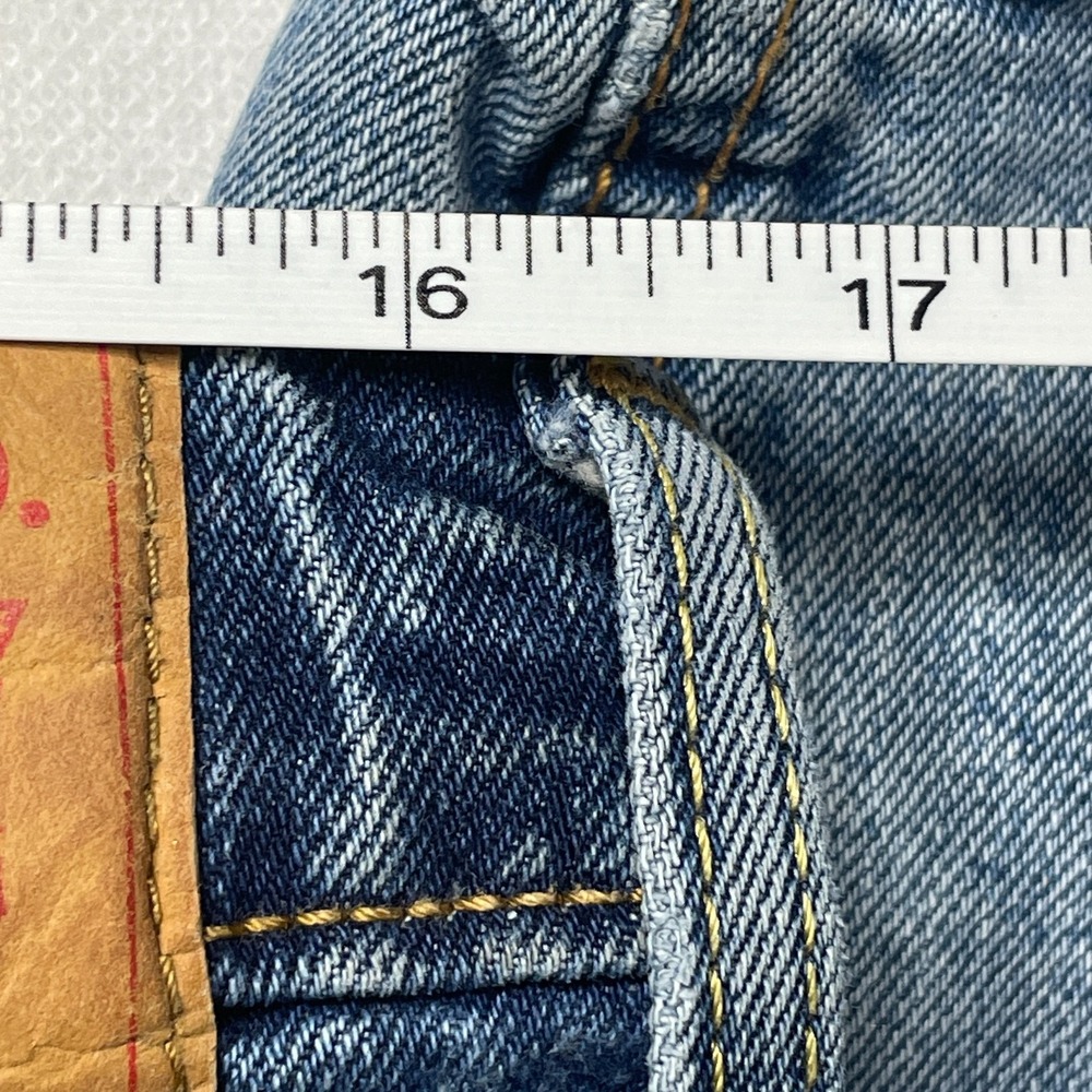 Levis 511 Mens Jeans 34x32 Light Wash Slim Jeans Frayed Hem Denim - Picture 10 of 16